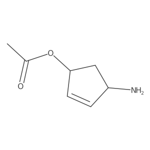 rel-(1R,4S)-4-Aminocyclopent-2-en-1-yl acetate Structure