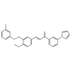 3-[3-[(3-Chlorophenoxy)methyl]-4-methoxyphenyl]-1-[3-(1H-pyrrol-1-yl)phenyl]-2-propen-1-one Structure
