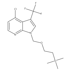 4-chloro-3-(trifluoromethyl)-1-{[2-(trimethylsilyl)ethoxy]-methyl}-1H-pyrrolo[2,3-b]pyridine结构式