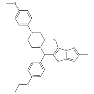 5-((4-Ethoxyphenyl)(4-(4-methoxyphenyl)piperazin-1-yl)methyl)-2-methylthiazolo[3,2-b][1,2,4]triazol-6-ol Structure