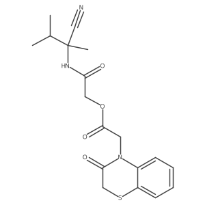 [(1-cyano-1,2-dimethylpropyl)carbamoyl]methyl 2-(3-oxo-3,4-dihydro-2H-1,4-benzothiazin-4-yl)acetate Structure