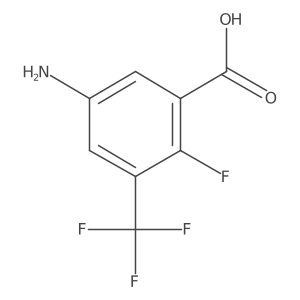 5-Amino-2-fluoro-3-(trifluoromethyl)benzoic acid Structure