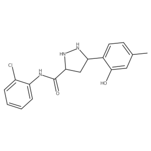 N-(2-chlorophenyl)-5-(2-hydroxy-4-methylphenyl)pyrazolidine-3-carboxamide Structure