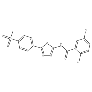 2,5-dichloro-N-(5-(4-(methylsulfonyl)phenyl)-1,3,4-oxadiazol-2-yl)benzamide Structure