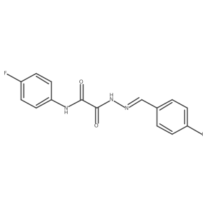 2-[(4-Fluorophenyl)amino]-2-oxoacetic acid 2-[(4-iodophenyl)methylene]hydrazide结构式