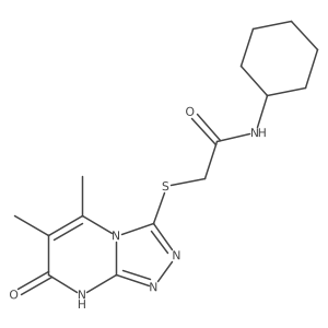 N-cyclohexyl-2-((5,6-dimethyl-7-oxo-7,8-dihydro-[1,2,4]triazolo[4,3-a]pyrimidin-3-yl)thio)acetamide Structure