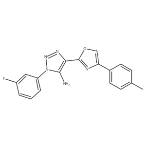 1-(3-fluorophenyl)-4-[3-(4-methylphenyl)-1,2,4-oxadiazol-5-yl]-1H-1,2,3-triazol-5-amine Structure