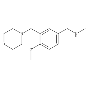 {[4-Methoxy-3-(morpholin-4-ylmethyl)phenyl]methyl}(methyl)amine结构式