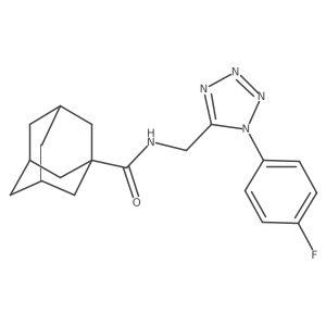 (3r,5r,7r)-N-((1-(4-fluorophenyl)-1H-tetrazol-5-yl)methyl)adamantane-1-carboxamide Structure