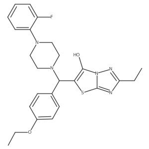 5-((4-Ethoxyphenyl)(4-(2-fluorophenyl)piperazin-1-yl)methyl)-2-ethylthiazolo[3,2-b][1,2,4]triazol-6-ol Structure