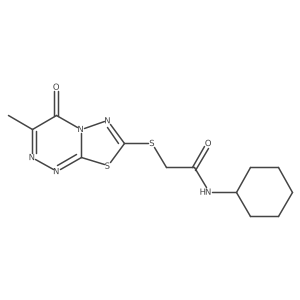 N-cyclohexyl-2-((3-methyl-4-oxo-4H-[1,3,4]thiadiazolo[2,3-c][1,2,4]triazin-7-yl)thio)acetamide Structure
