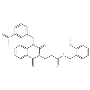 N-(2-methoxybenzyl)-3-(1-(3-nitrobenzyl)-2,4-dioxo-1,2-dihydroquinazolin-3(4H)-yl)propanamide Structure