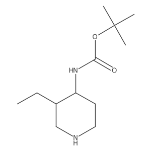 tert-butyl N-(3-ethylpiperidin-4-yl)carbamate结构式