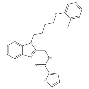 2-furyl-N-({1-[4-(2-methylphenoxy)butyl]benzimidazol-2-yl}methyl)carboxamide结构式