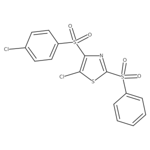 5-Chloro-4-((4-chlorophenyl)sulfonyl)-2-(phenylsulfonyl)thiazole Structure