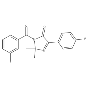 1-(3-fluorobenzoyl)-4-(4-fluorophenyl)-2,2-dimethyl-1H-imidazol-5(2H)-one结构式
