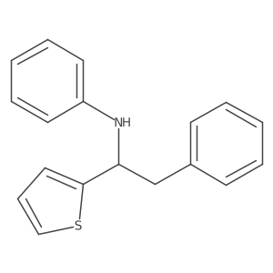 N-(2-phenyl-1-(thiophen-2-yl)ethyl)aniline结构式