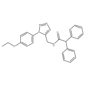 N-((1-(4-ethoxyphenyl)-1H-tetrazol-5-yl)methyl)-2,2-diphenylacetamide结构式