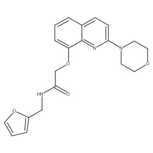 N-(furan-2-ylmethyl)-2-((2-morpholinoquinolin-8-yl)oxy)acetamide Structure