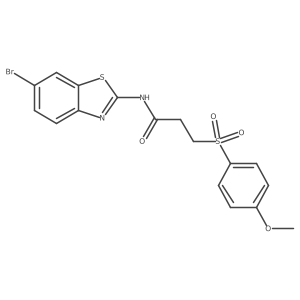N-(6-bromobenzo[d]thiazol-2-yl)-3-((4-methoxyphenyl)sulfonyl)propanamide Structure