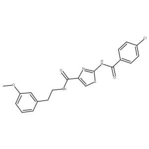2-(4-chlorobenzamido)-N-(3-methoxyphenethyl)thiazole-4-carboxamide Structure