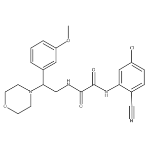 N1-(5-chloro-2-cyanophenyl)-N2-(2-(3-methoxyphenyl)-2-morpholinoethyl)oxalamide结构式
