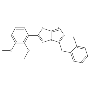6-(2,3-Dimethoxyphenyl)-3-(2-fluorobenzyl)[1,2,4]triazolo[3,4-b][1,3,4]thiadiazole结构式
