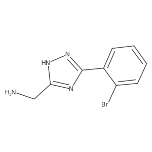 1H-1,2,4-Triazole-5-methanamine, 3-(2-bromophenyl)- Structure