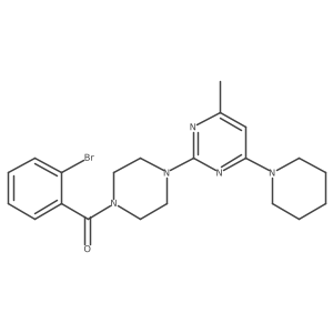 2-[4-(2-Bromobenzoyl)piperazin-1-yl]-4-methyl-6-(piperidin-1-yl)pyrimidine结构式