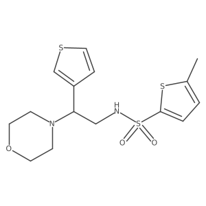 5-methyl-N-(2-morpholino-2-(thiophen-3-yl)ethyl)thiophene-2-sulfonamide Structure
