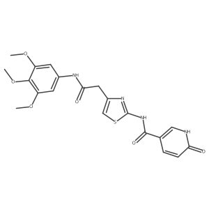 6-oxo-N-(4-(2-oxo-2-((3,4,5-trimethoxyphenyl)amino)ethyl)thiazol-2-yl)-1,6-dihydropyridine-3-carboxamide Structure