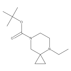 Tert-butyl 4-ethyl-4,7-diazaspiro[2.5]octane-7-carboxylate结构式