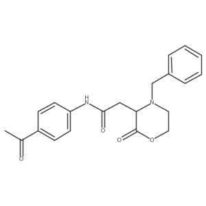 N-(4-acetylphenyl)-2-(4-benzyl-2-oxomorpholin-3-yl)acetamide Structure