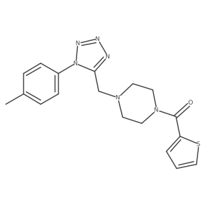 thiophen-2-yl(4-((1-(p-tolyl)-1H-tetrazol-5-yl)methyl)piperazin-1-yl)methanone Structure