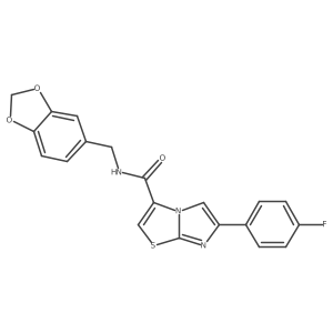 N-(benzo[d][1,3]dioxol-5-ylmethyl)-6-(4-fluorophenyl)imidazo[2,1-b]thiazole-3-carboxamide Structure