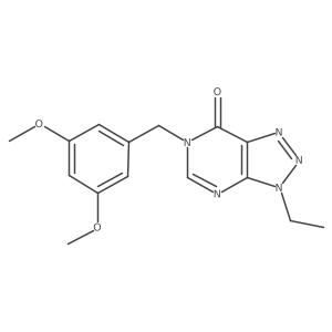 6-[(3,5-dimethoxyphenyl)methyl]-3-ethyl-3H,6H,7H-[1,2,3]triazolo[4,5-d]pyrimidin-7-one结构式