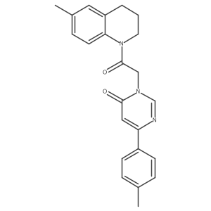 3-[2-(6-Methyl-1,2,3,4-tetrahydroquinolin-1-yl)-2-oxoethyl]-6-(4-methylphenyl)-3,4-dihydropyrimidin-4-one Structure