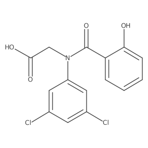 2-(3,5-dichloro-N-(2-hydroxybenzoyl)anilino)acetic acid结构式