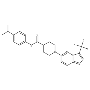 N-[4-(propan-2-yl)phenyl]-1-[3-(trifluoromethyl)[1,2,4]triazolo[4,3-b]pyridazin-6-yl]piperidine-4-carboxamide结构式