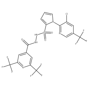 N'-({1-[3-chloro-5-(trifluoromethyl)pyridin-2-yl]-1H-pyrrol-2-yl}sulfonyl)-2,6-bis(trifluoromethyl)pyridine-4-carbohydrazide Structure