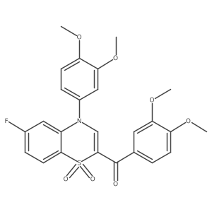 (3,4-dimethoxyphenyl)[4-(3,4-dimethoxyphenyl)-6-fluoro-1,1-dioxido-4H-1,4-benzothiazin-2-yl]methanone结构式