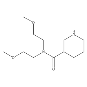 N,N-bis(2-methoxyethyl)piperidine-3-carboxamide结构式