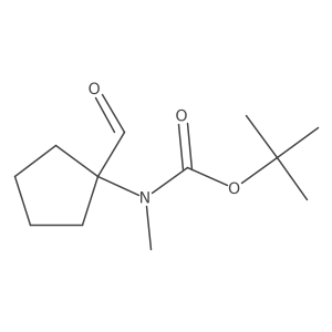 Tert-butyl (1-formylcyclopentyl)(methyl)carbamate Structure