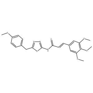 (E)-N-(5-(4-(methylthio)benzyl)-1,3,4-oxadiazol-2-yl)-3-(3,4,5-trimethoxyphenyl)acrylamide Structure