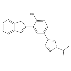 3-(2-Benzothiazolyl)-5-[1-(1-methylethyl)-1H-pyrazol-4-yl]-2-pyridinamine Structure