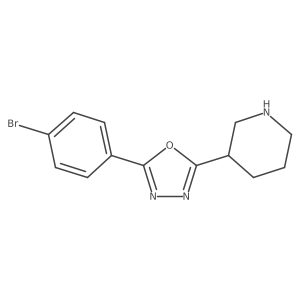 3-[5-(4-Bromophenyl)-1,3,4-oxadiazol-2-yl]piperidine结构式