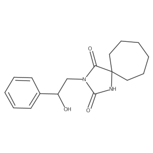 3-(2-Hydroxy-2-phenylethyl)-1,3-diazaspiro[4.6]undecane-2,4-dione结构式