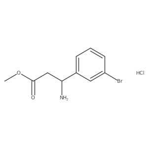 Methyl 3-amino-3-(3-bromophenyl)propanoate hydrochloride结构式
