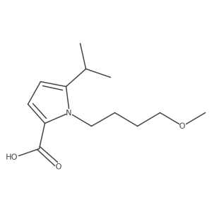 5-isopropyl-1-(4-methoxybutyl)-1H-pyrrole-2-carboxylic acid结构式