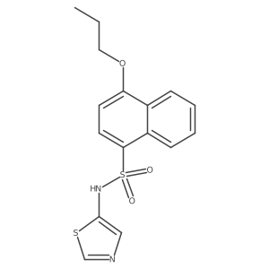 [(4-Propoxynaphthyl)sulfonyl]-1,3-thiazol-5-ylamine结构式